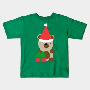 Cute Christmas Bear Kids T-Shirt